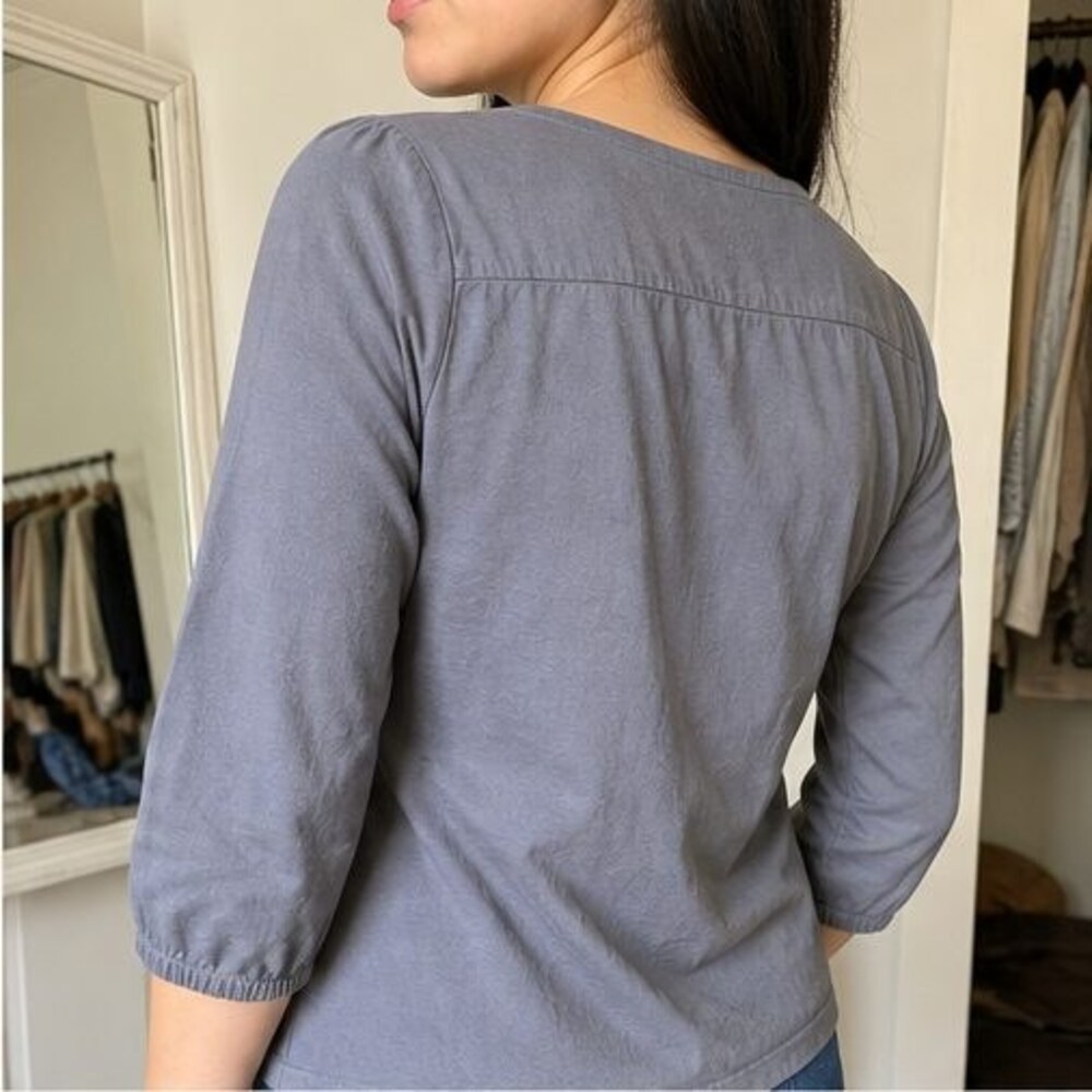 Gray Pleated Blouse - Picture 3 of 6